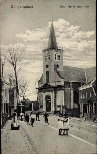 Ak Ooltgensplaat Südholland Niederlande, Ned. Hervormde Kerk