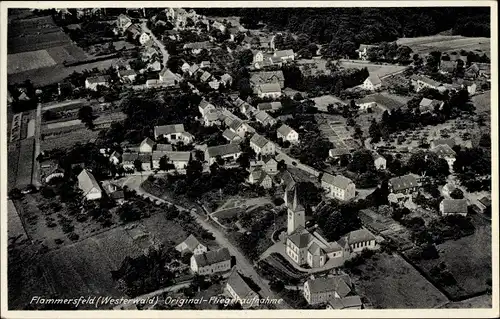 Ak Flammersfeld im Westerwald, Luftaufnahme