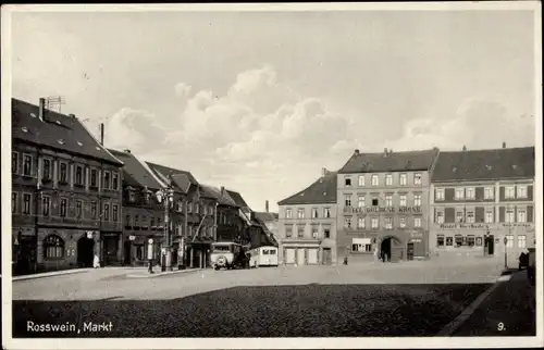 Ak Roßwein in Sachsen, Markt