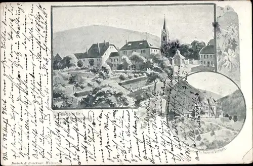 Ak Etzelbach Uhlstädt Kirchhasel in Thüringen, Invalidenheim für männliche Rentenempfänger