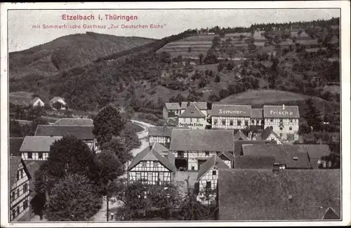 Ak Etzelbach Uhlstädt Kirchhasel in Thüringen, Gasthaus zur Deutschen Eiche