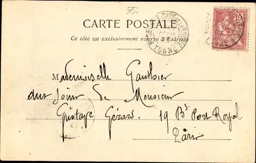 Ak Migennes Yonne, Stadtansicht, Wegweiser