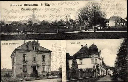 Ak Montreux Vieux Altmünsterol Elsass Haut Rhin, Pfarrhaus, Post