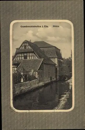 Ak Gumbrechtshoffen Gumbrechtshofen Elsass Bas Rhin, Mühle