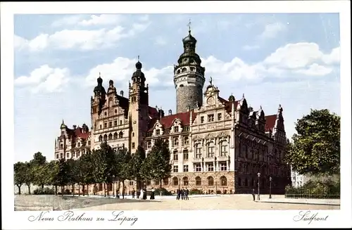 Ak Leipzig in Sachsen, Neues Rathaus, Südfront
