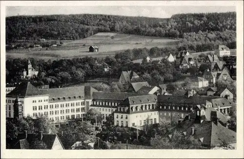 Ak Oberschlema Bad Schlema im Erzgebirge, Teilansicht mit Kurhaus