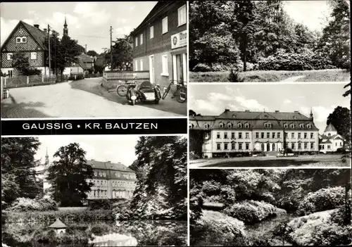 Ak Gaußig in der Oberlausitz, Erholungsheim der Technischen Universität Dresden, Schwanenteich