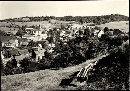 Ak Saupsdorf Sebnitz Sächsische Schweiz, Ortsansicht mit Wachberg