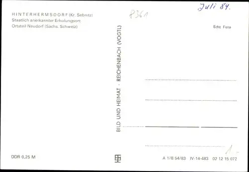 Ak Neudorf Hinterhermsdorf Sebnitz Sächsische Schweiz, Teilansicht, Gasthaus, Panorama