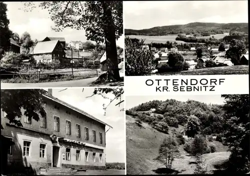 Ak Ottendorf Sebnitz in Sachsen, Teilansicht, Gaststätte, Panorama