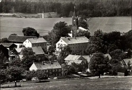 Ak Rosenthal Bielatal Sächsische Schweiz, Ortsansicht, Kirche