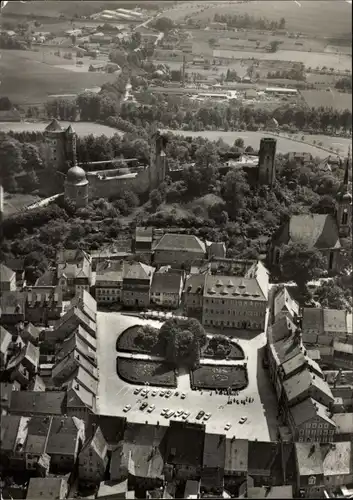 Ak Stolpen in Sachsen, Ortsansicht, Luftbild