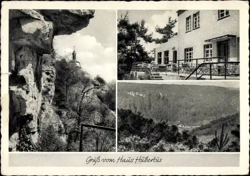 Ak Echternacherbrück in der Eifel, Haus Hubertus, Fremdenpension Restaurant