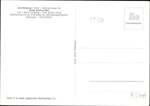 Ak Bitburg in der Eifel, Hotel Eifeler Hof, Römermauer 36