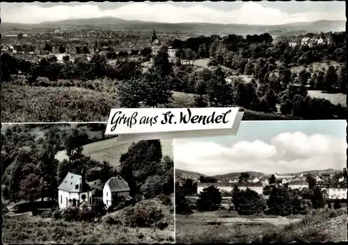 Ak Sankt Wendel im Saarland, Teilansicht, Panorama