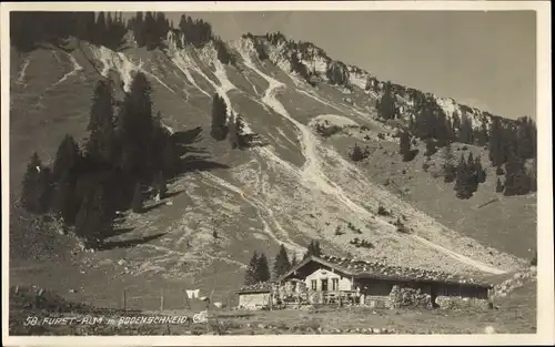 Foto Ak Spitzingsee Schliersee in Oberbayern, Obere Firstalm, Fürst-Alm, Bodenschneid