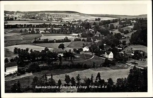 Ak Schönfeld Dippoldiswalde im Erzgebirge, Panorama