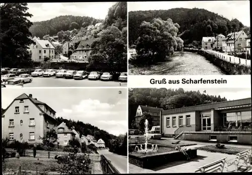 Ak Scharfenstein Drebach im Erzgebirge Sachsen, Gänsewinkel, Hopfgärtner Straße, Sportzentrum