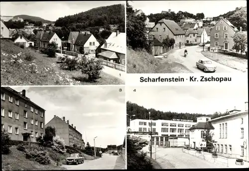 Ak Scharfenstein Drebach im Erzgebirge, Hopfgärtner Straße, AWG-Siedlung, VEB dkk Scharfenstein