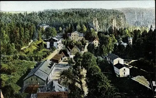 Ak Bad Schweizermühle Rosenthal Bielatal in Sachsen, Teilansicht