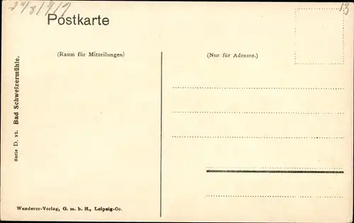 Ak Bad Schweizermühle Rosenthal Bielatal in Sachsen, Teilansicht