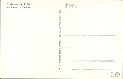 Ak Hainewalde Sachsen, Breiteberg und Lausche, Ort