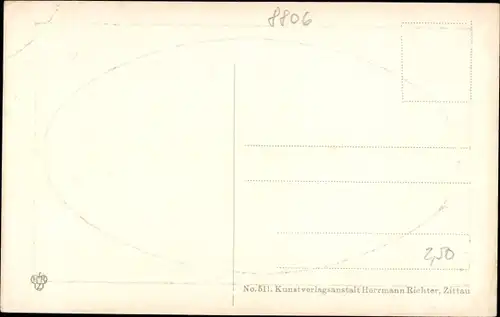 Passepartout Ak Oybin Sachsen, Blick auf den Ort