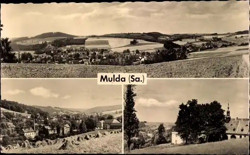 Ak Mulda im Erzgebirge, Panorama, Teilansichten