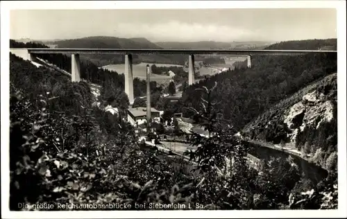 Ak Siebenlehn Großschirma in Sachsen, Reichsautobahnbrücke