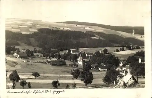 Foto Ak Schönfeld Dippoldiswalde im Erzgebirge, Panorama