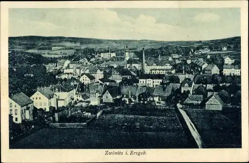 Ak Zwönitz im Erzgebirge Sachsen, Panorama