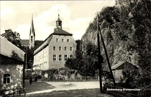 Ak Rechenberg Bienenmühle Erzgebirge, Platz, Gebäude