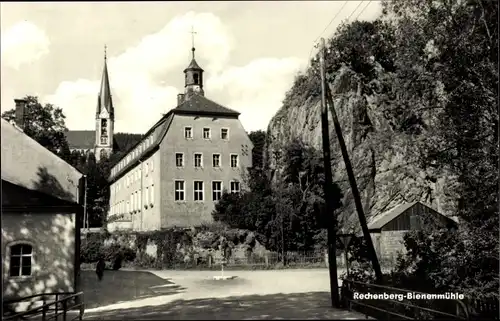 Ak Rechenberg Bienenmühle Erzgebirge, Platz, Gebäude