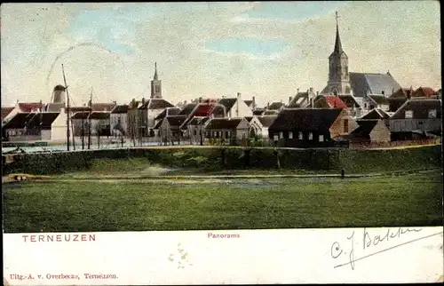 Ak Terneuzen Zeeland Niederlande, Panorama