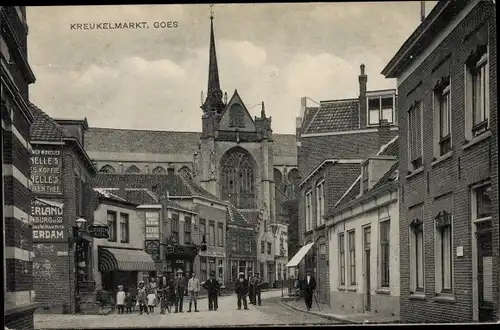 Ak Goes Zeeland Niederlande, Kreukelmarkt