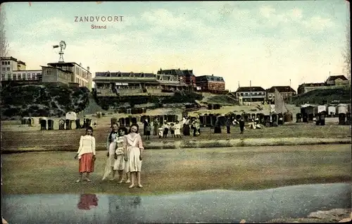 Ak Zandvoort aan Zee Nordholland Niederlande, Strand