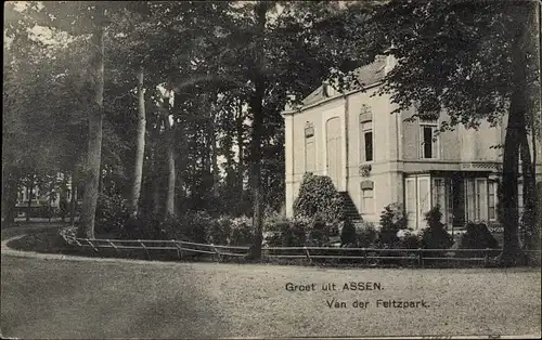 Ak Assen Drenthe Niederlande, Van der Feitzpark