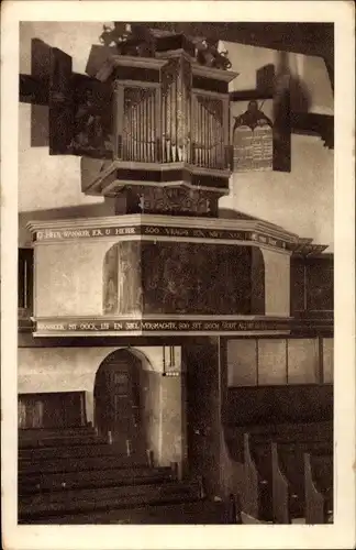 Ak Midwolde Groningen Niederlande, Het kleine orgel, Kerk