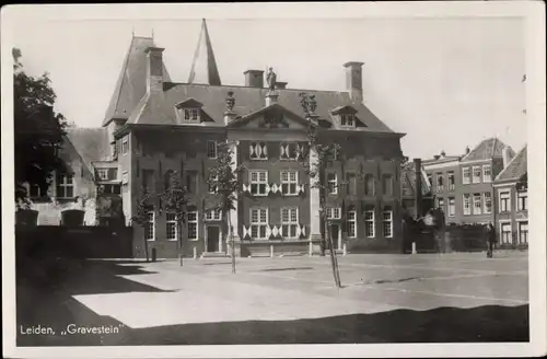 Ak Leiden Südholland Niederlande, Gravestein