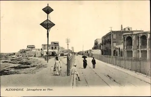 Ak Alexandria Ägypten, Semaphore au Mex