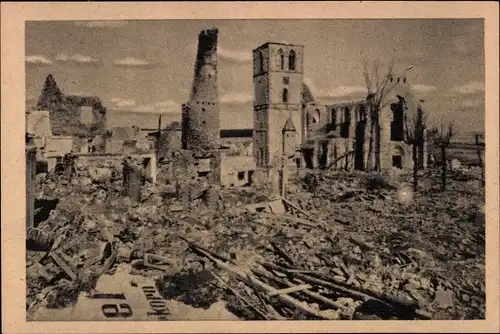 Ak Saint Vith Sankt Vith Wallonien Lüttich, Zerstörter Ort, Trümmer, I. WK