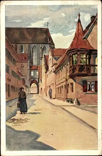 Künstler Litho Mutter, K., Rothenburg ob der Tauber, Klingenstraße