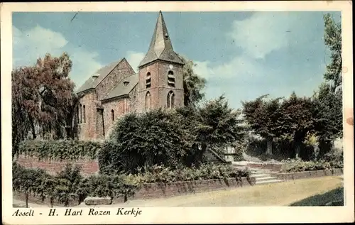 Ak Asselt Roermond Limburg, H. Hart Rozen Kerkje
