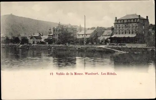 Ak Waulsort Hastière Wallonien Namur, Vallée de la Meuse, Les Hotels