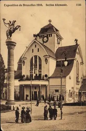 Ak Bruxelles Brüssel, Exposition 1910, Section Allemande