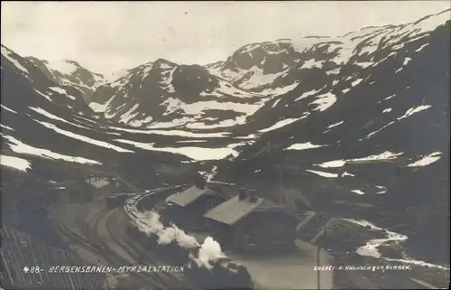 Ak Myrdal Norwegen, Bergensbanen, Station