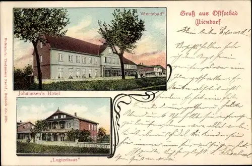 Ak Ostseebad Niendorf Timmendorfer Strand, Warmbad, Johannsen's Hotel, Logierhaus