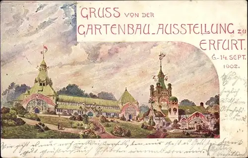 Litho Erfurt in Thüringen, Gartenbau Ausstellung 192