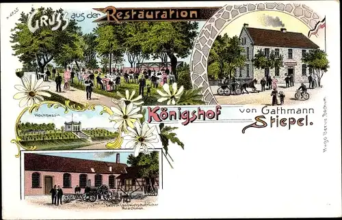 Litho Stiepel Bochum, Restauration Königshof, Fabrik für Landwirtschaftliche Maschinen, Hochbassin