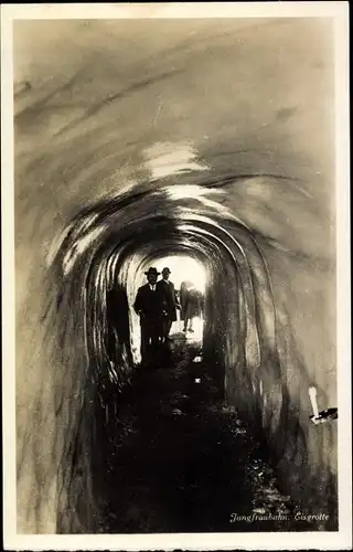 Ak Kanton Bern Schweiz, Eigergletscher, Jungfraubahn, Eisgrotte